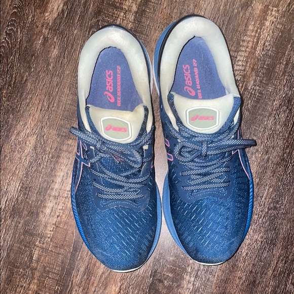 Asics Shoes - Asics Blue and White Sneakers Mesh Upper